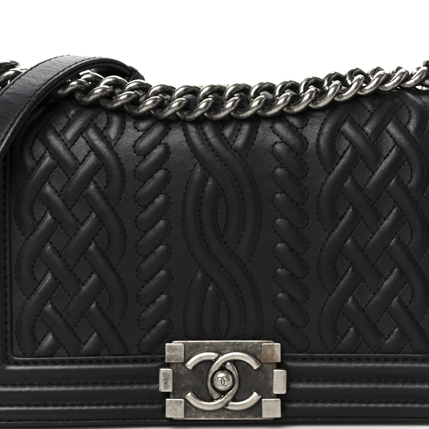 Lambskin Medium Celtic Boy Flap Black - Image 8