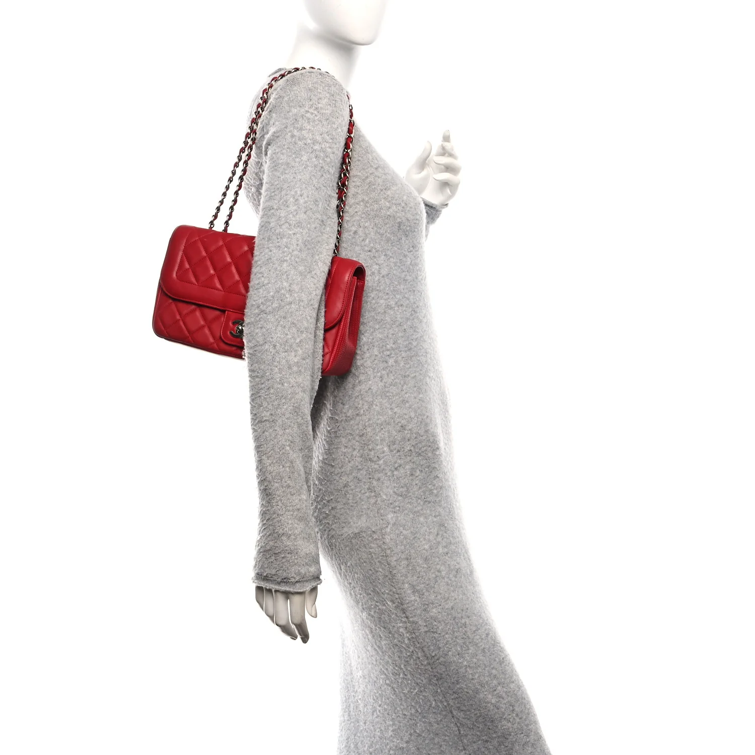 Lambskin Medium Coco Rider Flap Red - Image 2