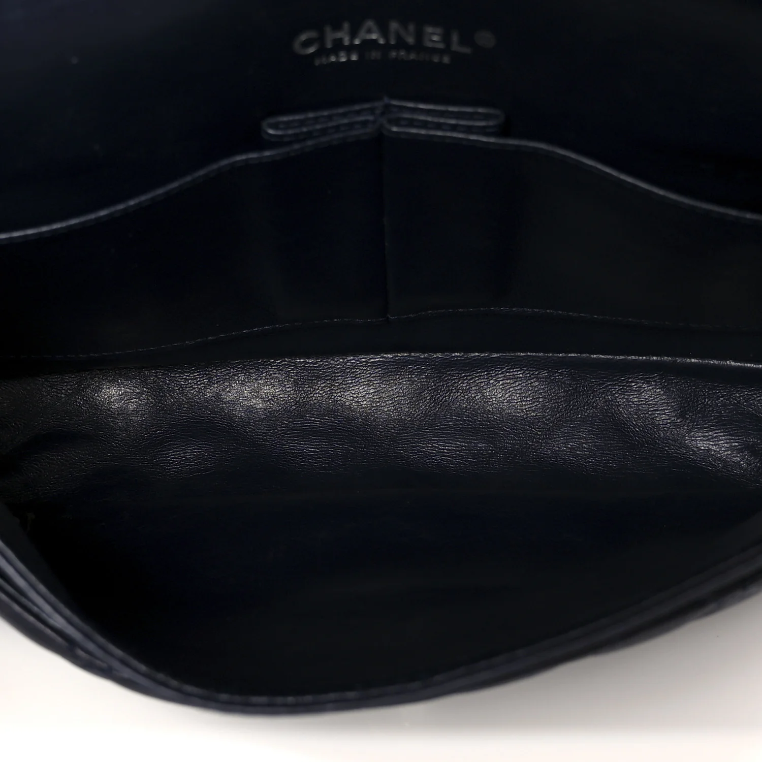 Lambskin Medium Double Flap Navy - Image 5