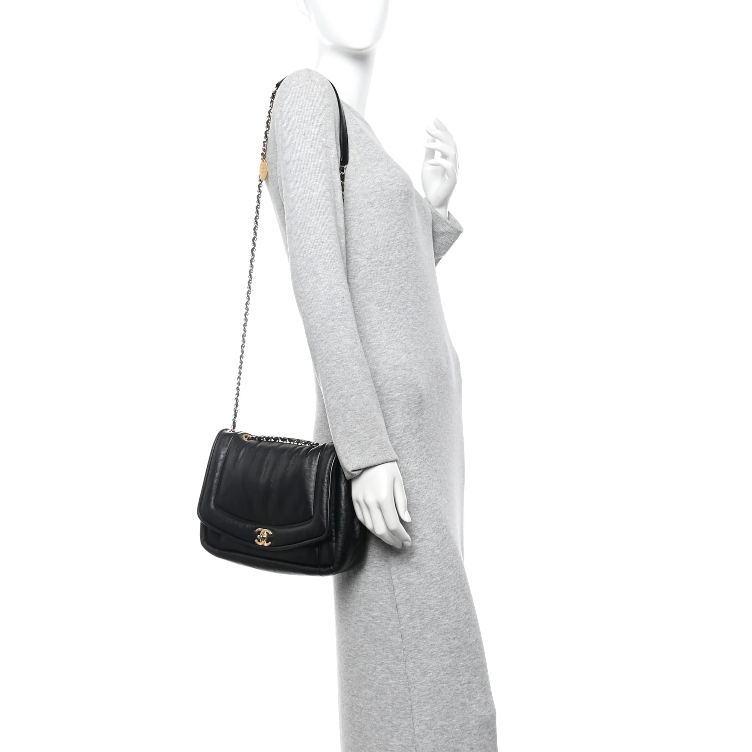 Lambskin Medium Simply Flap Black - Image 2