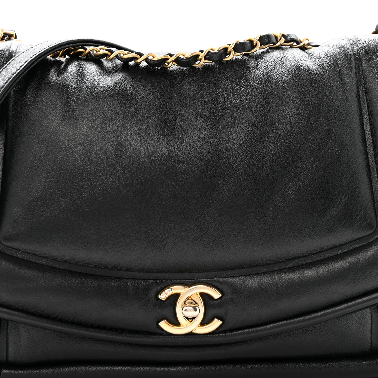 Lambskin Medium Simply Flap Black - Image 8