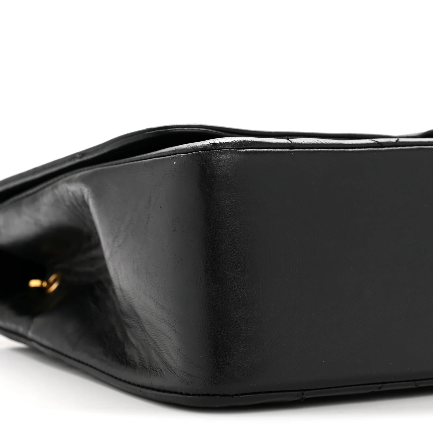 Lambskin Medium Single Flap Black - Image 10