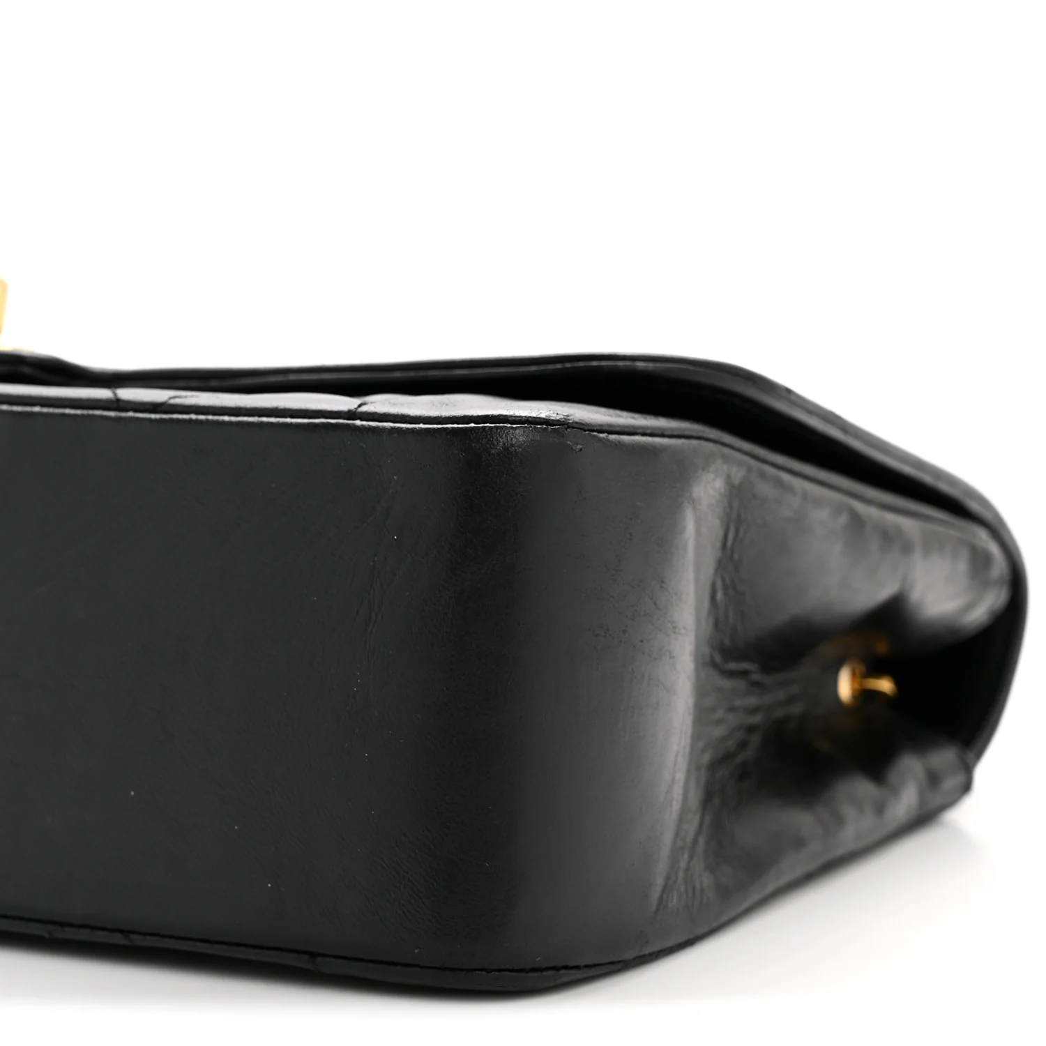 Lambskin Medium Single Flap Black - Image 11