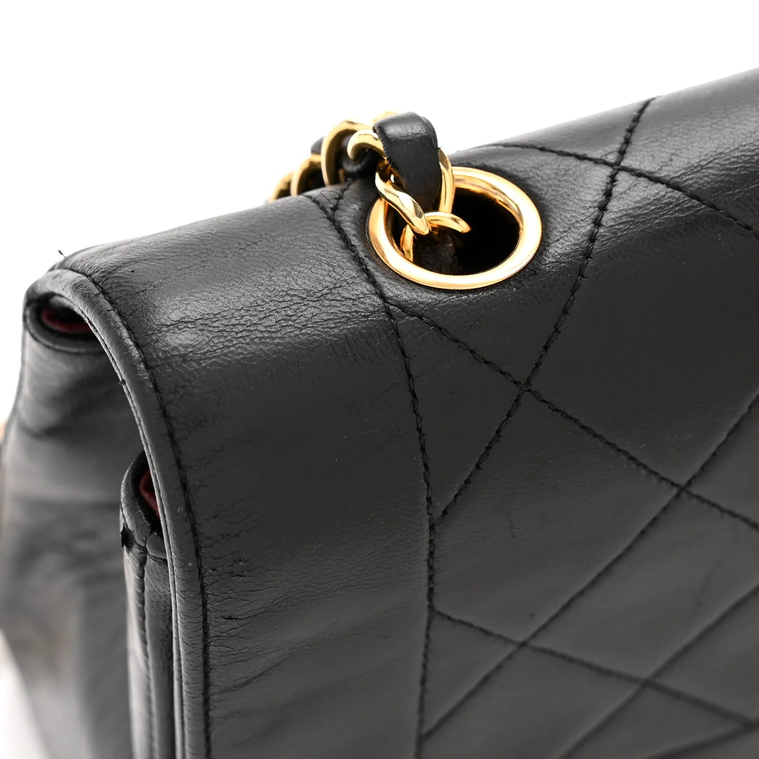 Lambskin Medium Single Flap Black - Image 14
