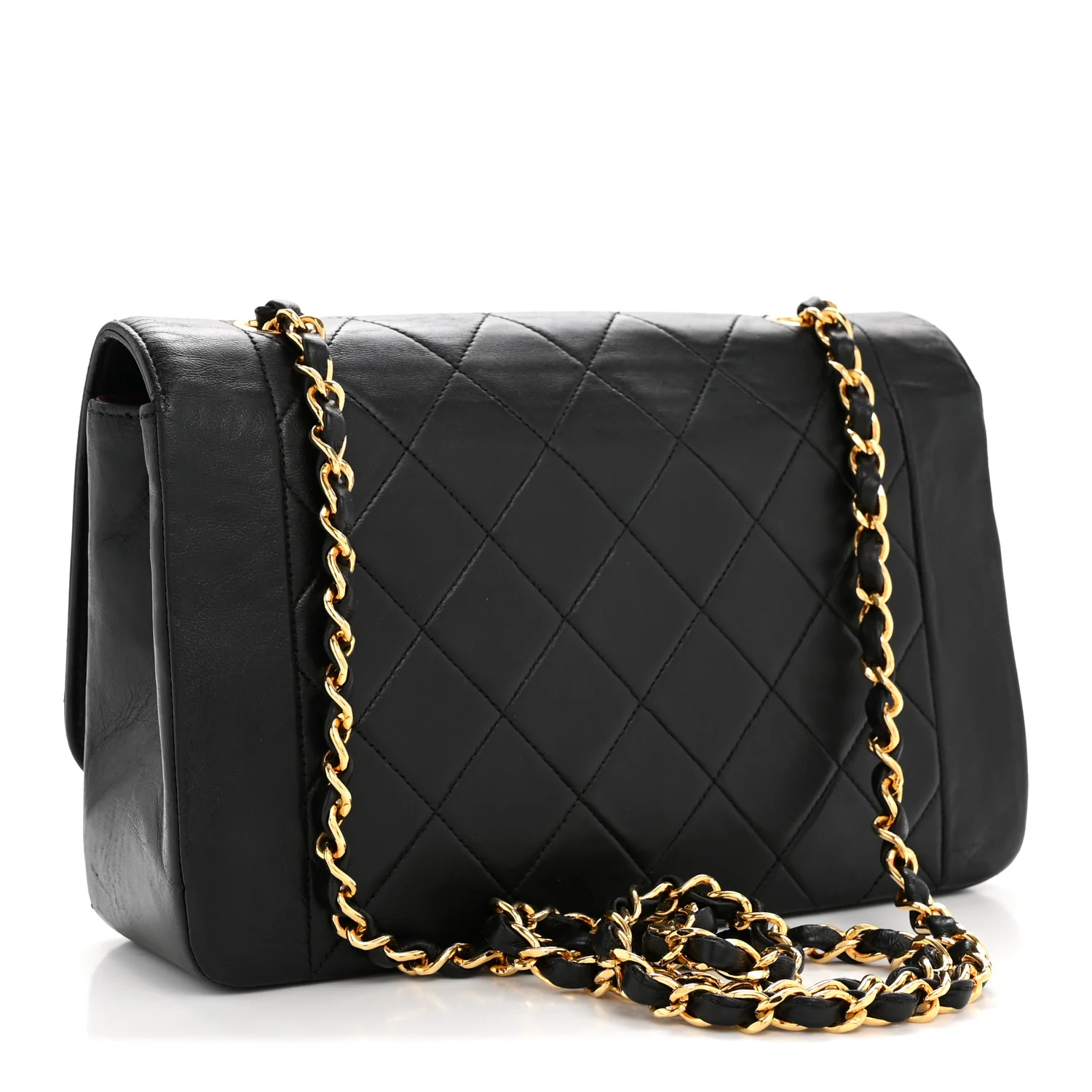 Lambskin Medium Single Flap Black - Image 3