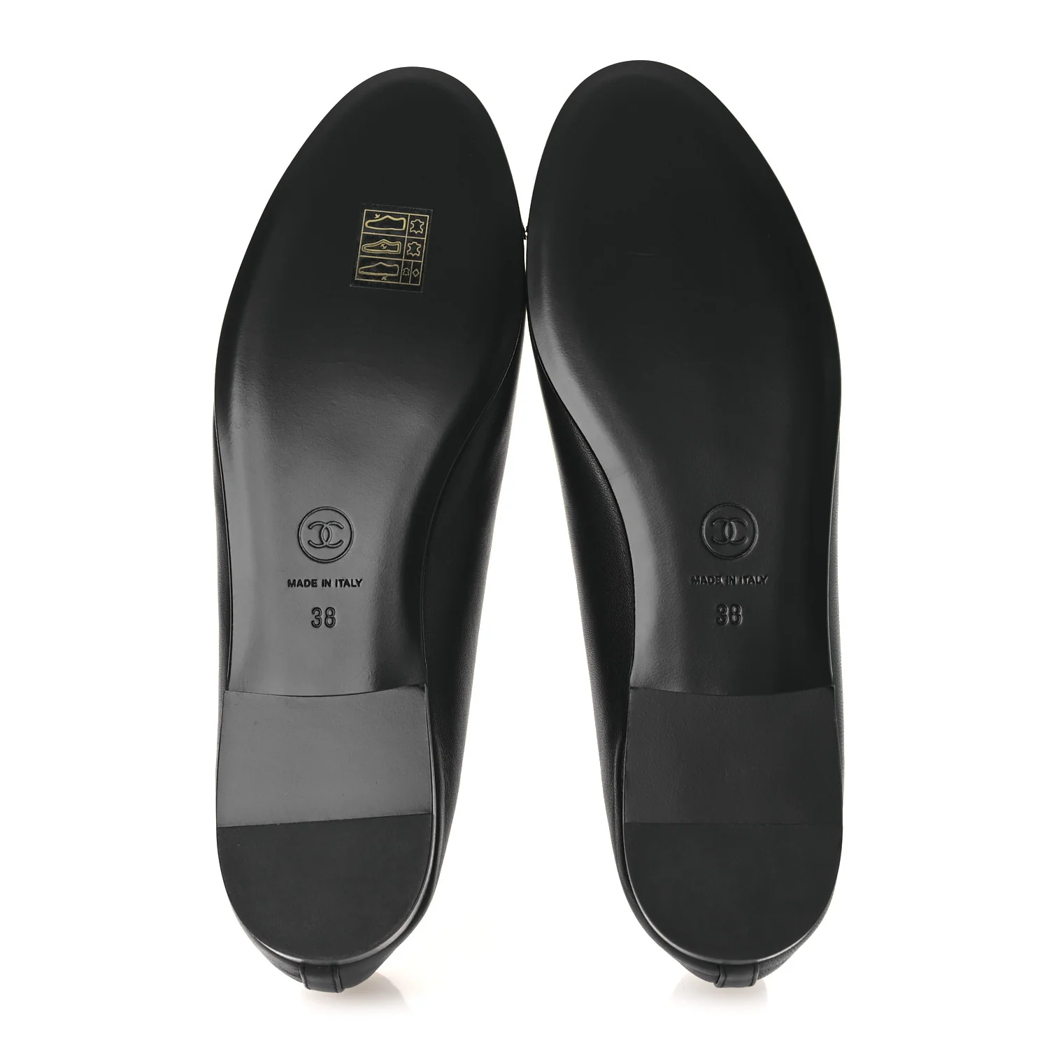 Lambskin Patent Cap Toe Ballerina Flats 38 Black - Image 7