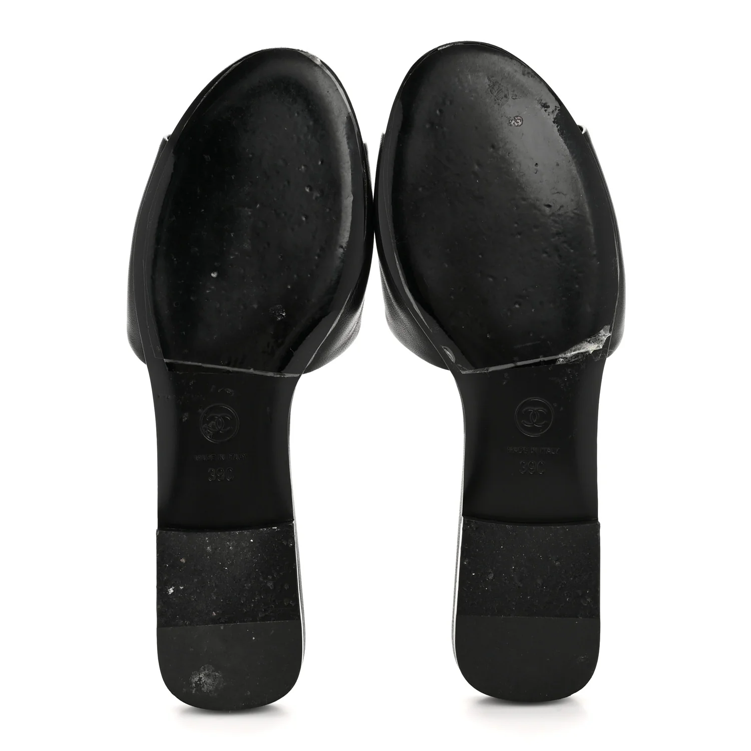 Lambskin Pearl CC Sandals 39 Black - Image 6