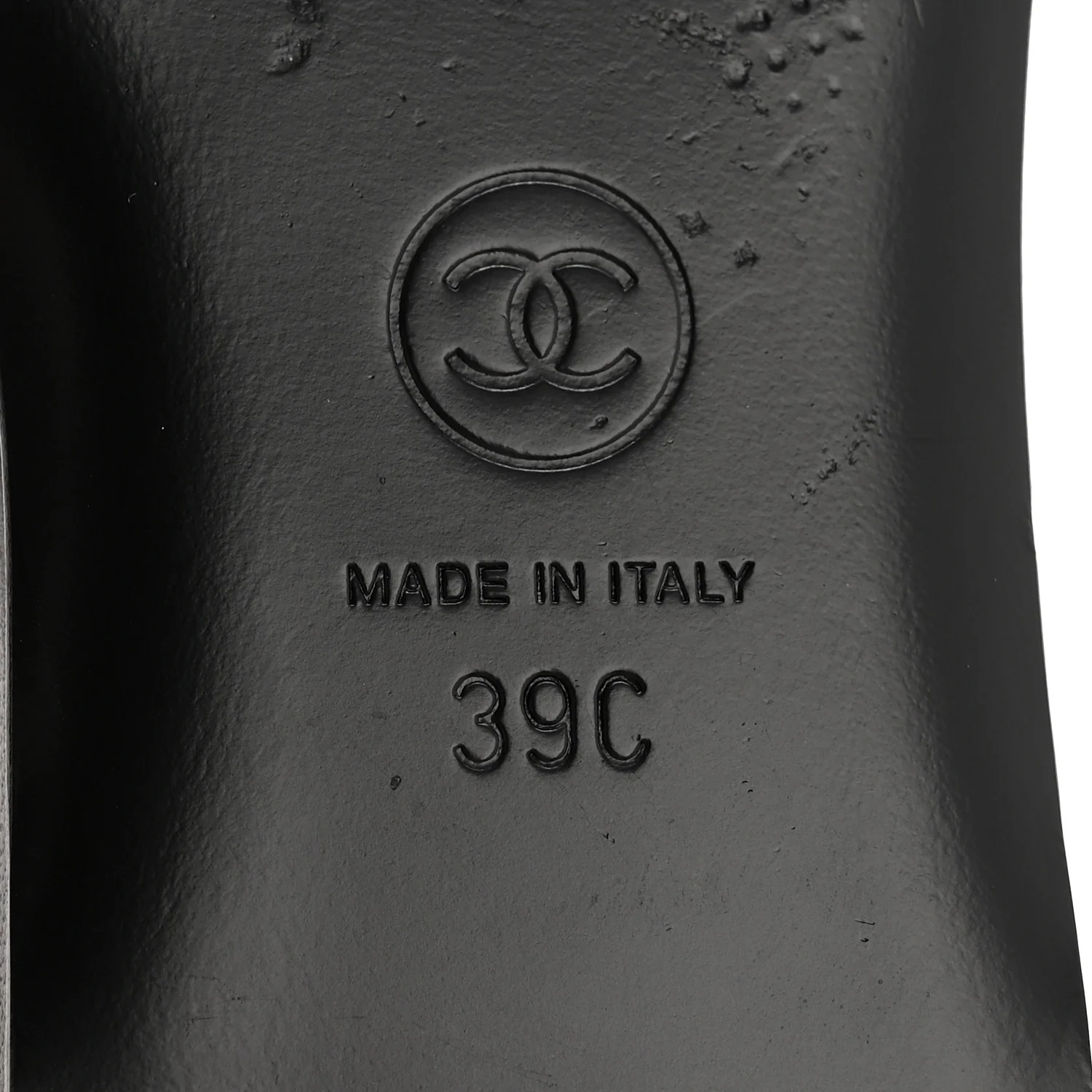 Lambskin Pearl CC Sandals 39 Black - Image 7