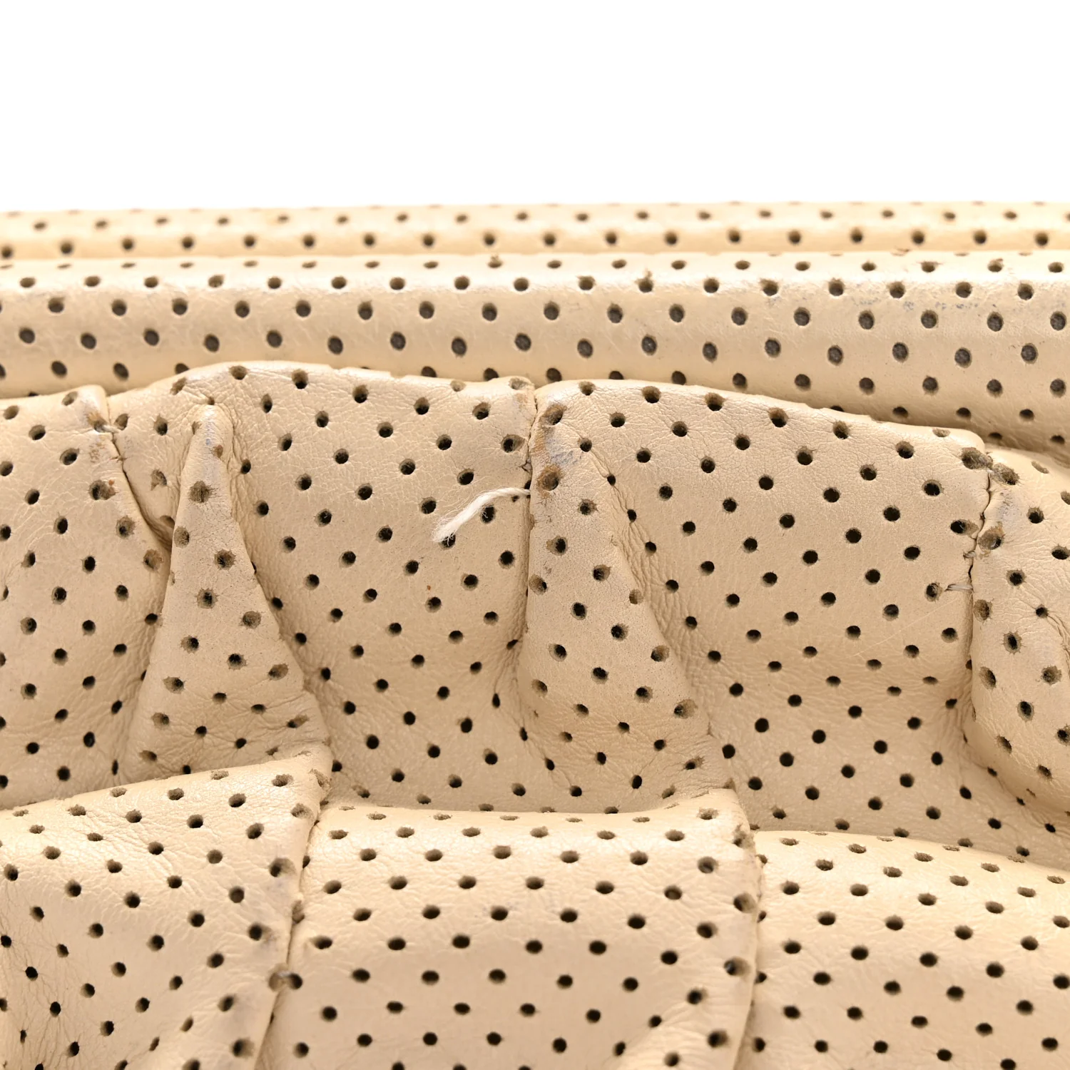 Lambskin Perforated Clutch Light Beige - Image 12