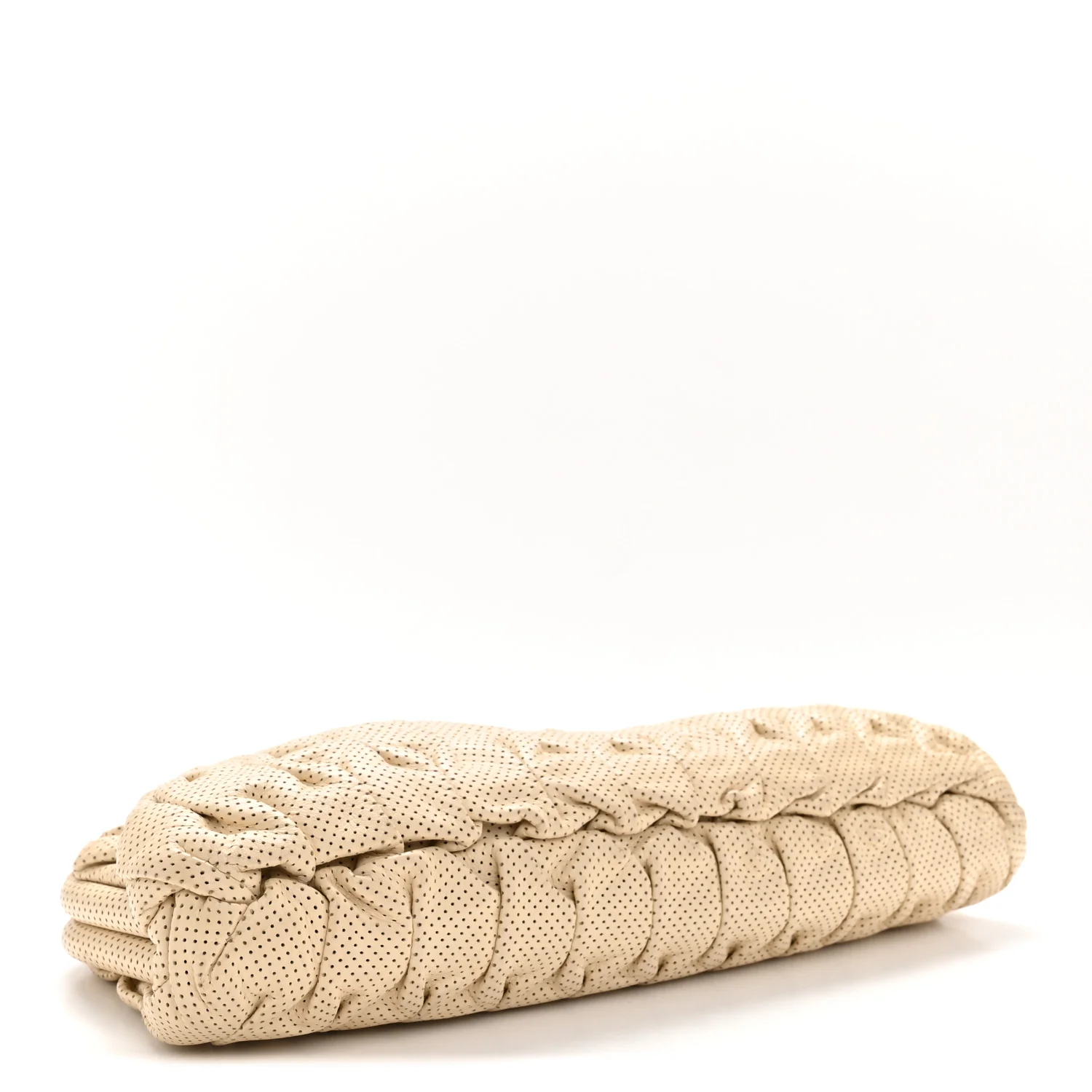 Lambskin Perforated Clutch Light Beige - Image 4