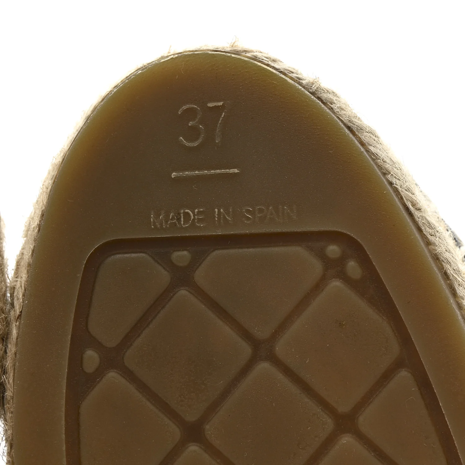 Lambskin Printed CC Espadrilles 37 White Black - Image 8