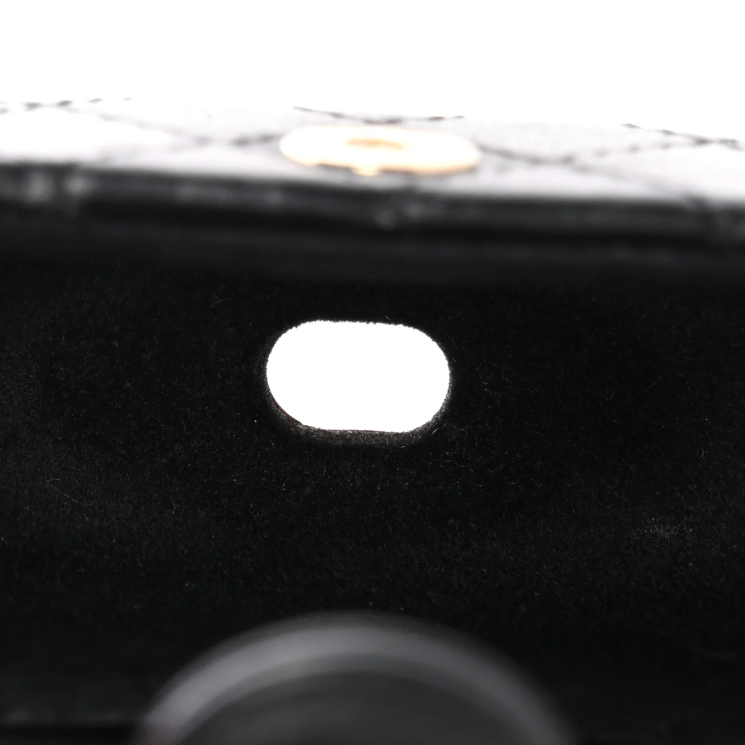 Lambskin Quilted Airpods Pro Case With Chain Black - Image 3