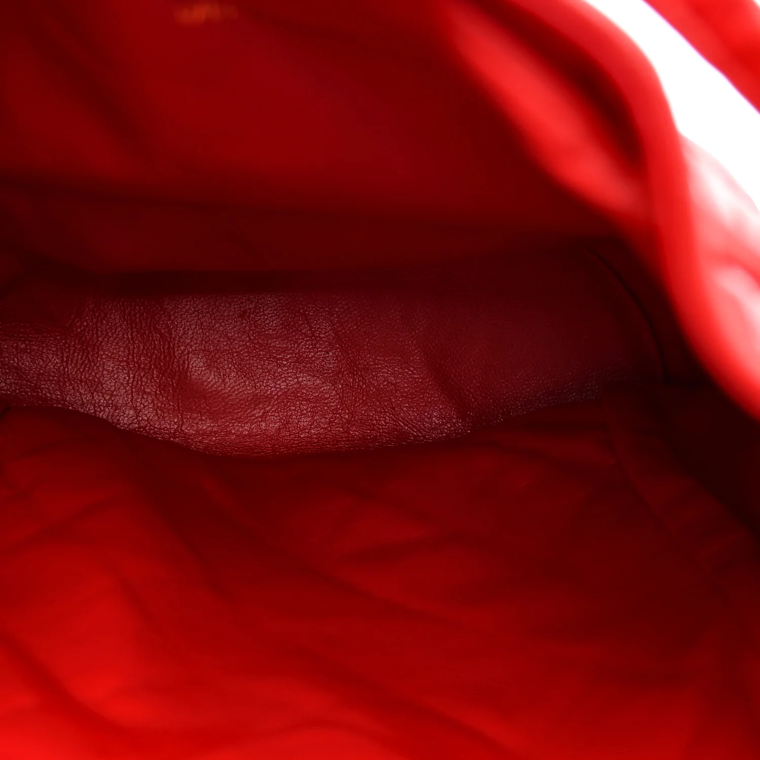 Lambskin Quilted BackpackĀ Red - Image 5