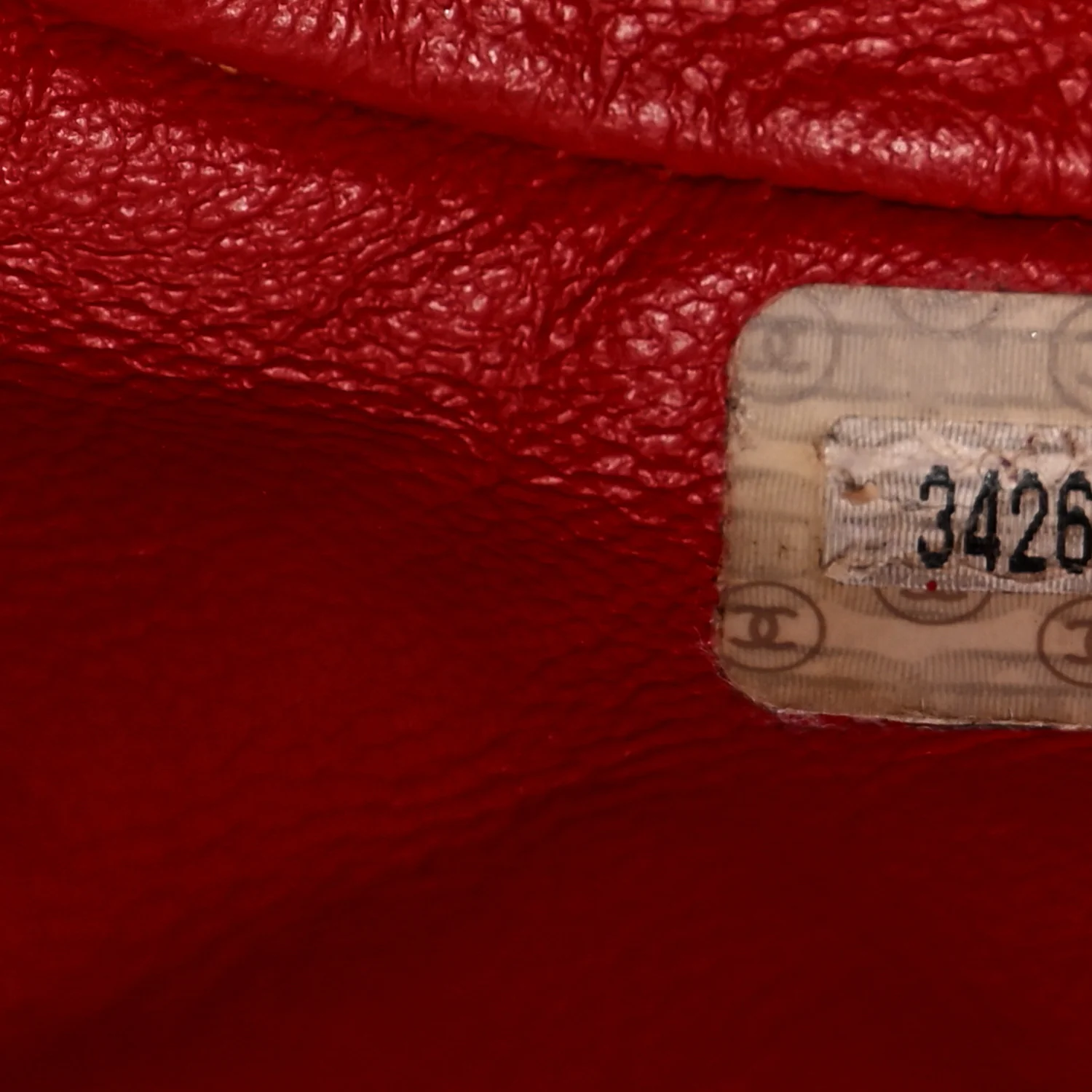 Lambskin Quilted BackpackĀ Red - Image 7