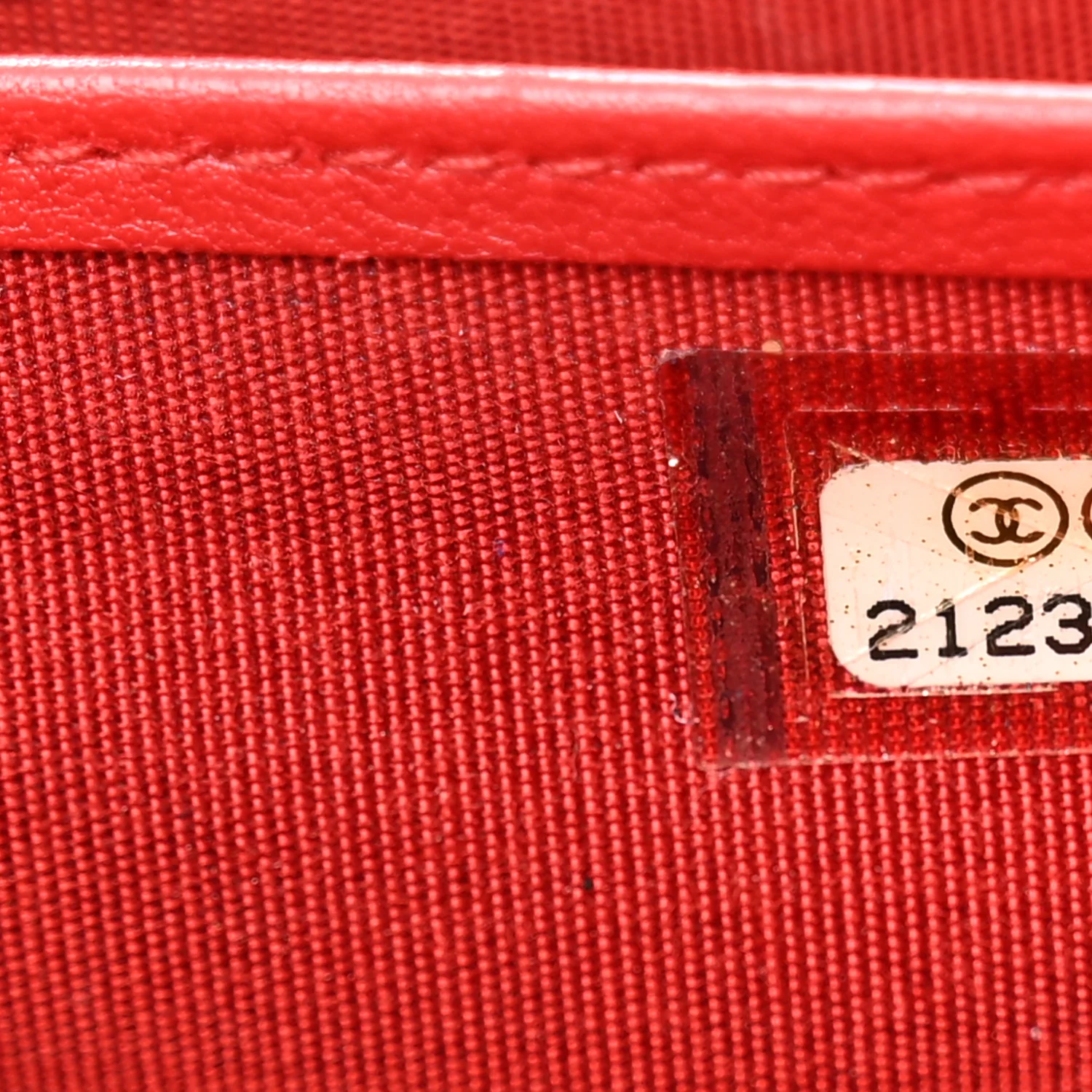 Lambskin Quilted Boy Flap Wallet Red - Image 8