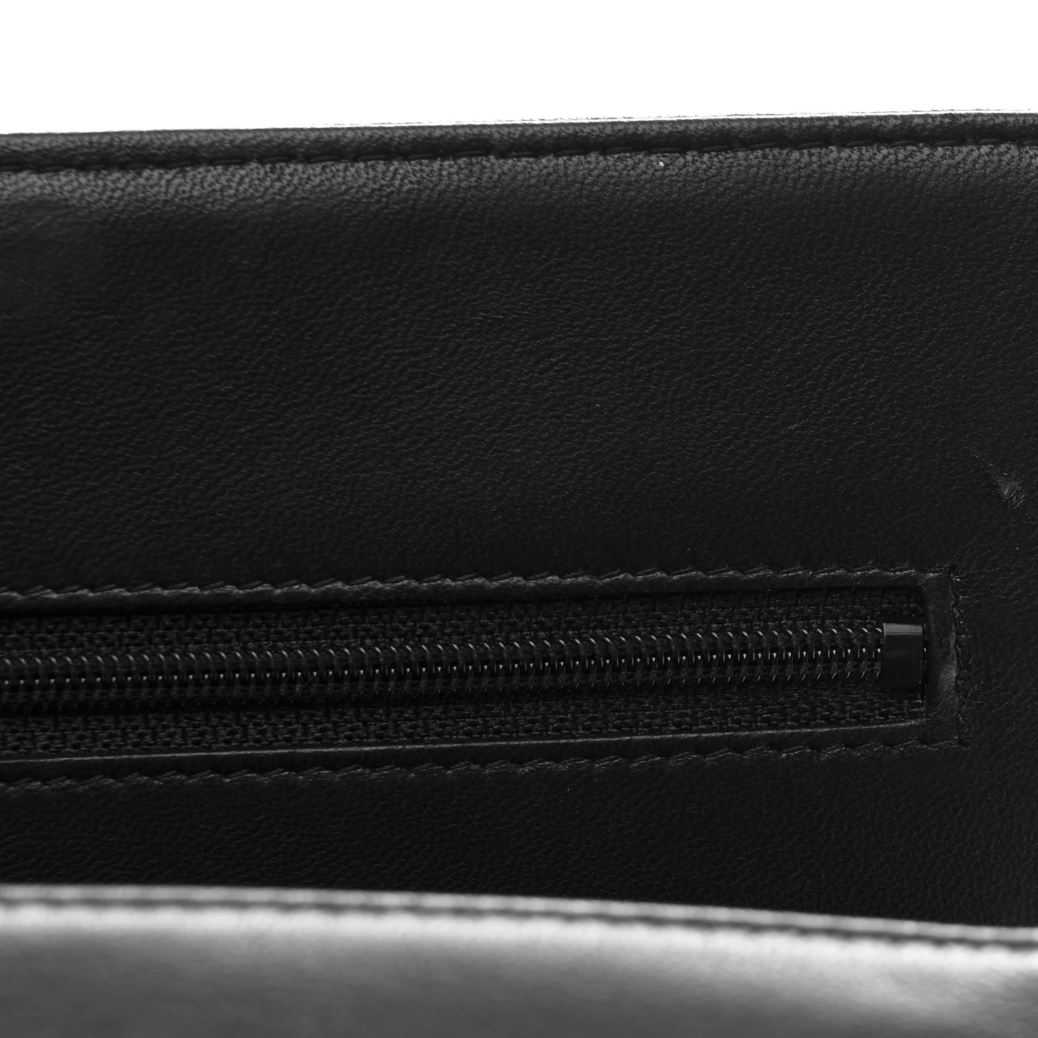 Lambskin Quilted Boy Wallet On Chain WOC Black - Image 12