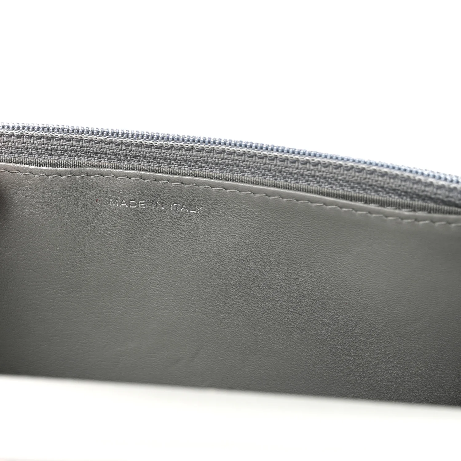 Lambskin Quilted Boy Wallet On Chain WOC Grey - Image 7