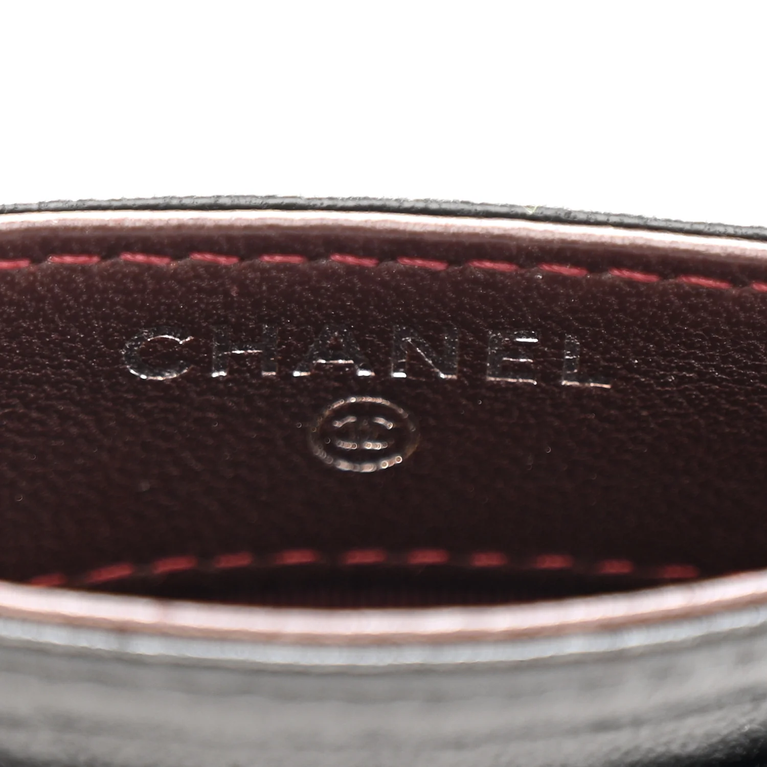 Lambskin Quilted Card Holder Black - Image 6