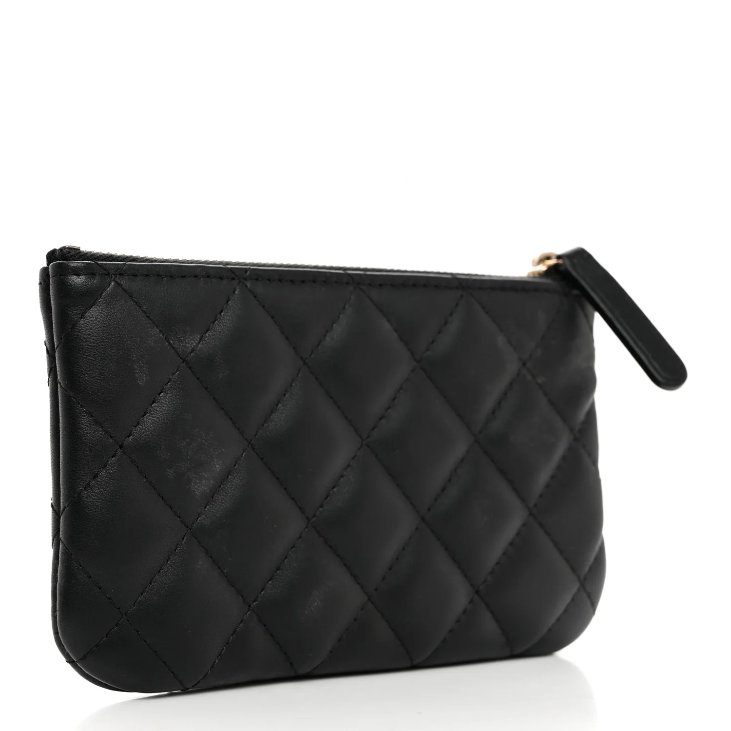 Lambskin Quilted Casino Coin Purse Black - Image 3