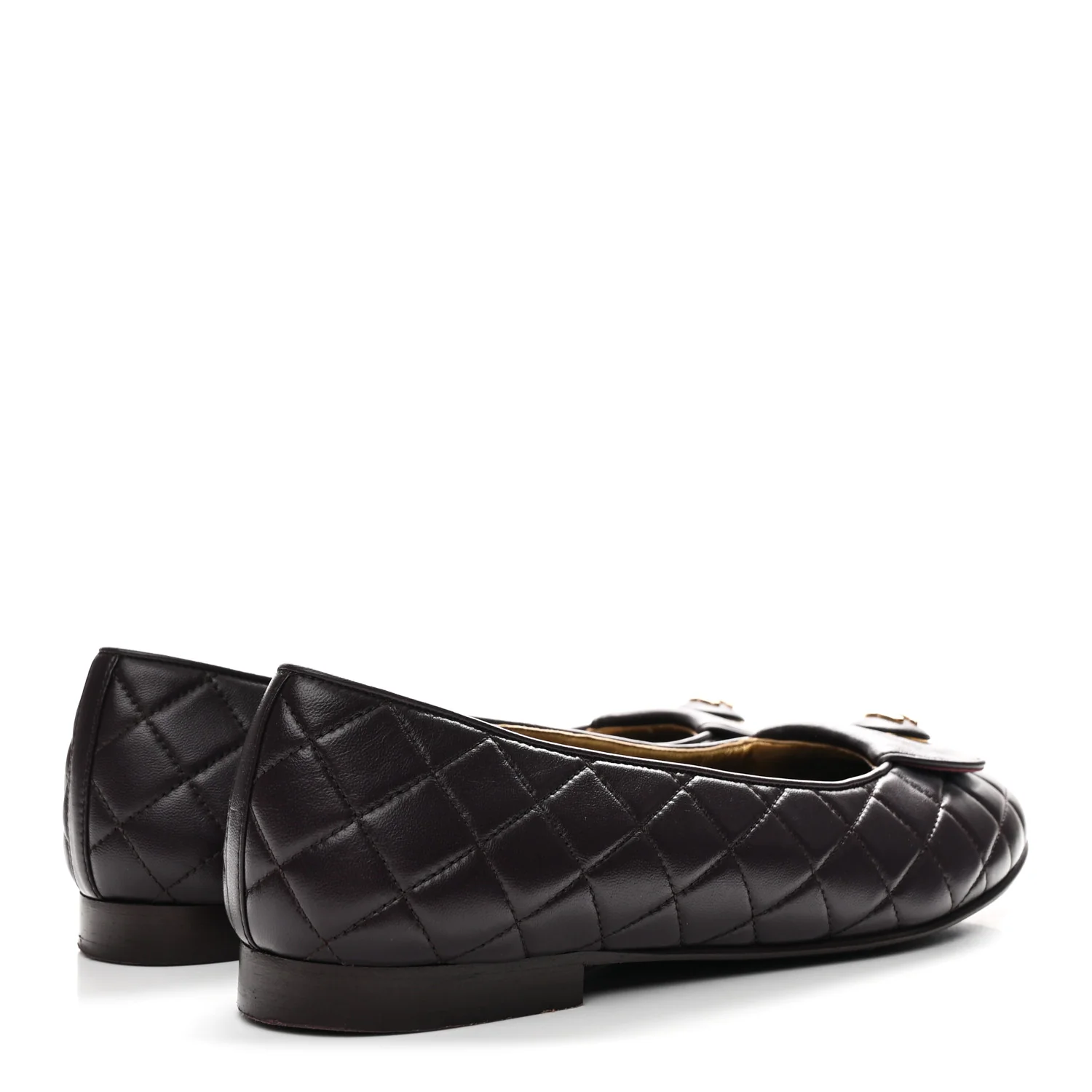 Lambskin Quilted CC Ballerina Flats 41 Dark Purple - Image 5