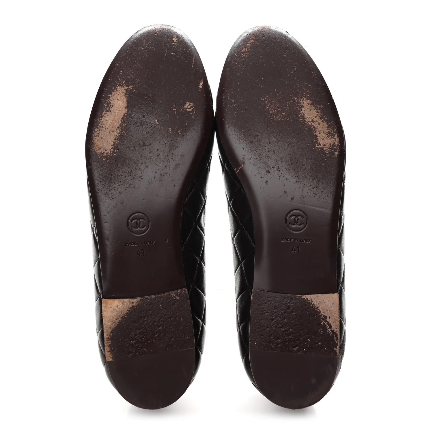 Lambskin Quilted CC Ballerina Flats 41 Dark Purple - Image 6