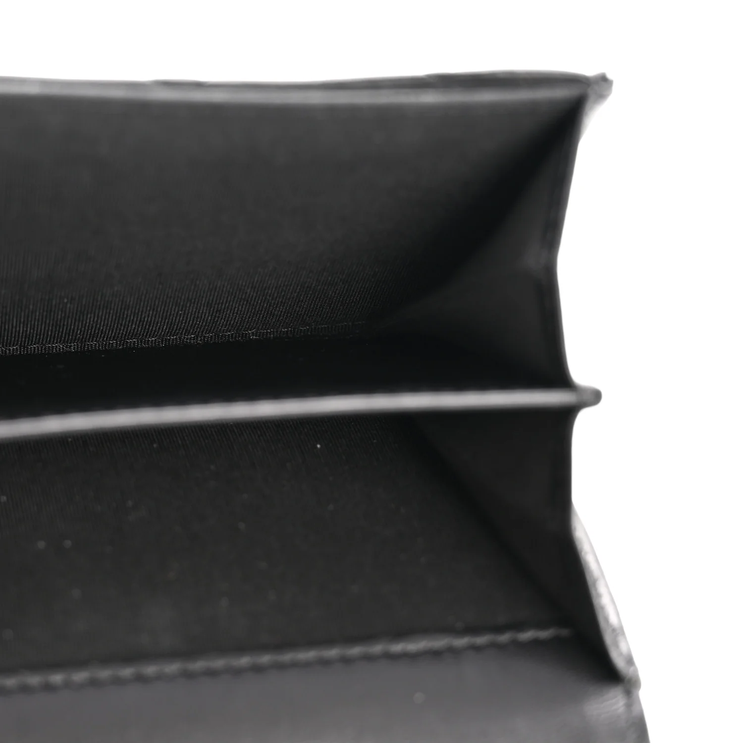 Lambskin Quilted CC Chic Flap Card Holder Black Gold - Image 5