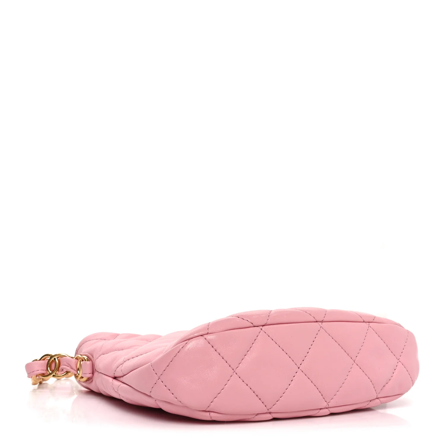 Lambskin Quilted CC Links Hobo Light Pink - Image 4
