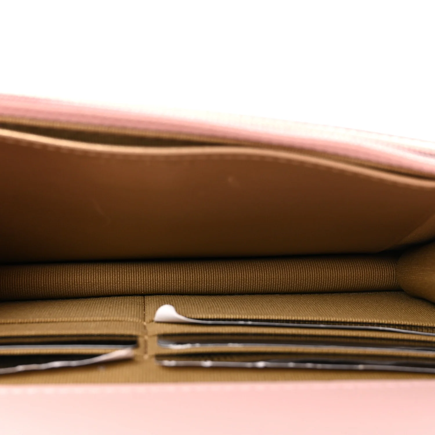 Lambskin Quilted CC Pearl Crush Wallet on Chain WOC Light Pink - Image 5
