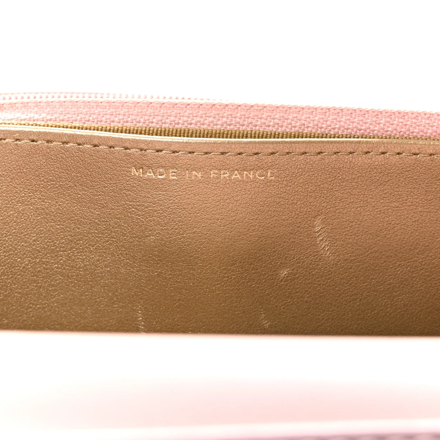 Lambskin Quilted CC Pearl Crush Wallet on Chain WOC Light Pink - Image 7