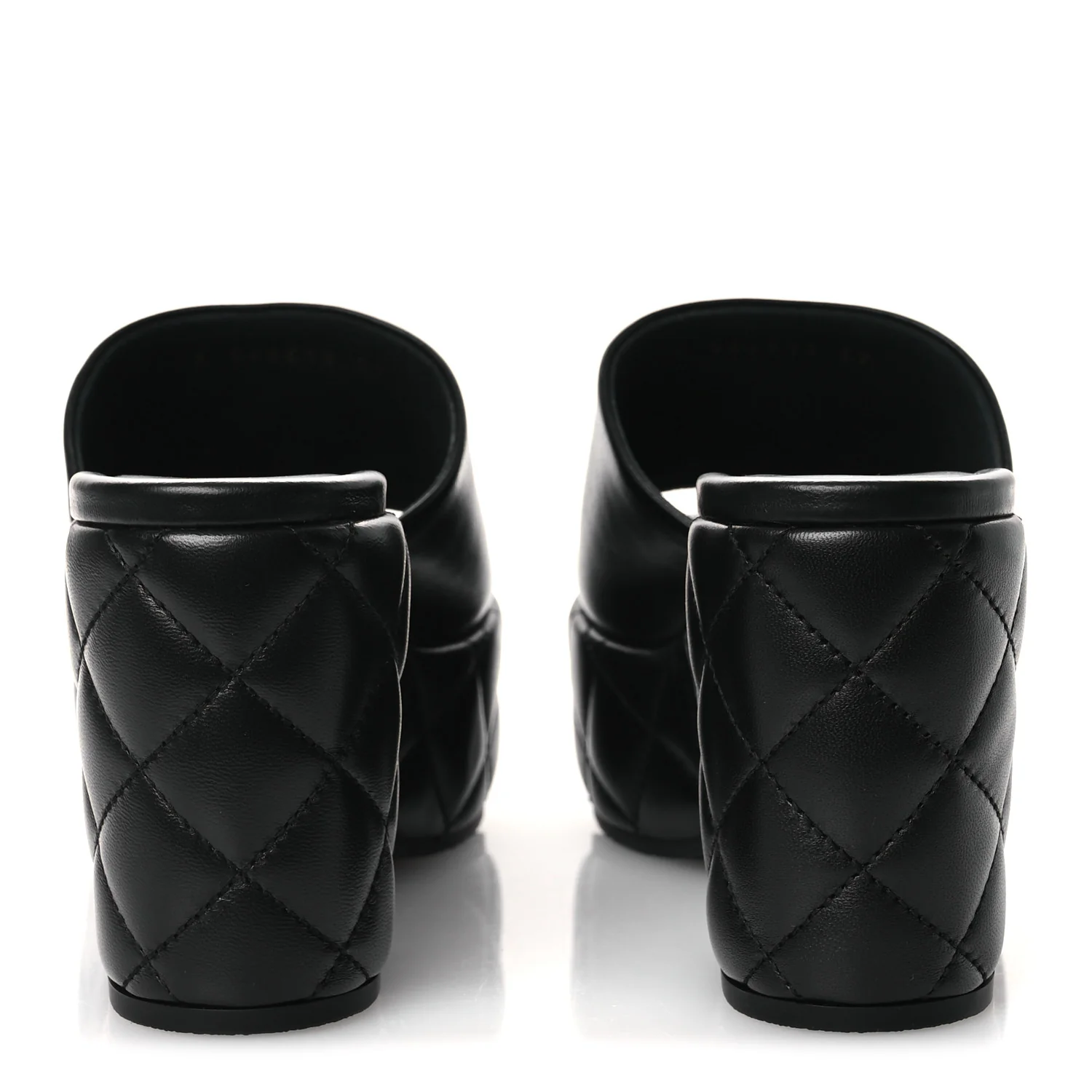 Lambskin Quilted CC Platform Mules 39 Black - Image 6
