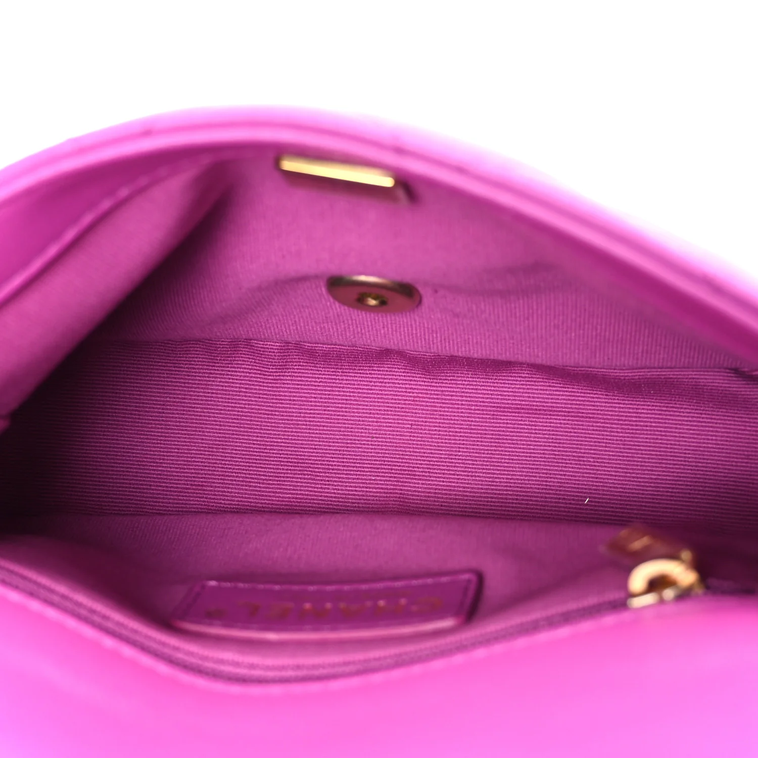 Lambskin Quilted CC Small Dynasty Flap Purple - Image 5