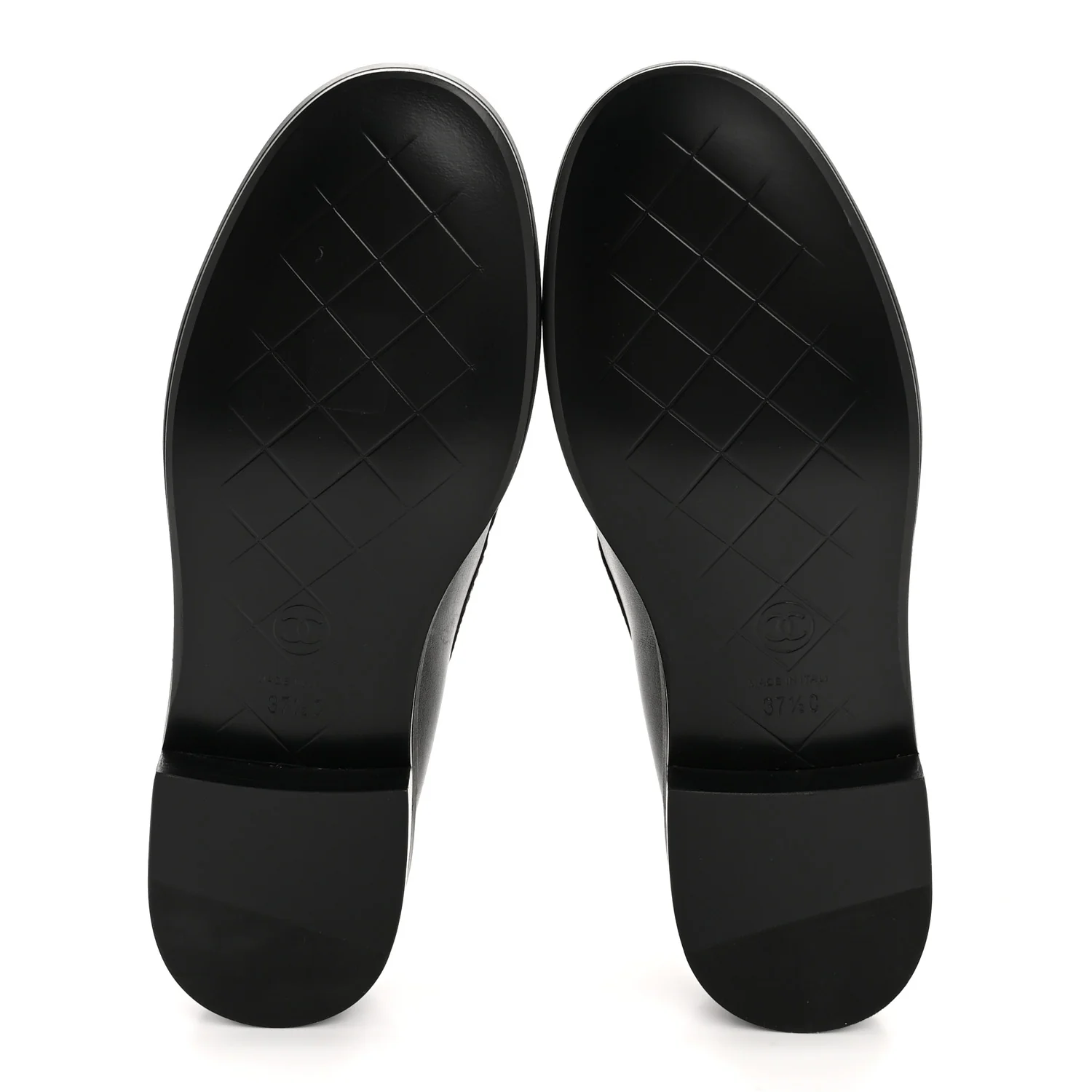 Lambskin Quilted CC Turnlock Loafers 37.5 Black - Image 6