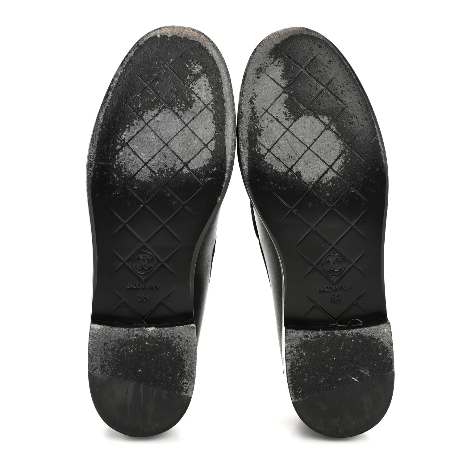 Lambskin Quilted CC Turnlock Loafers 38 Black - Image 6