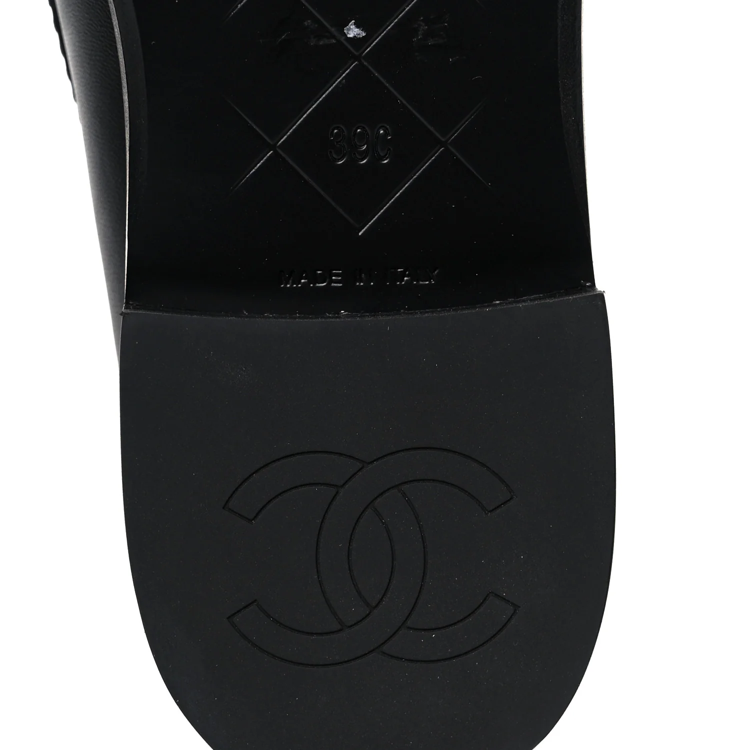 Lambskin Quilted CC Turnlock Loafers 39 Black - Image 9