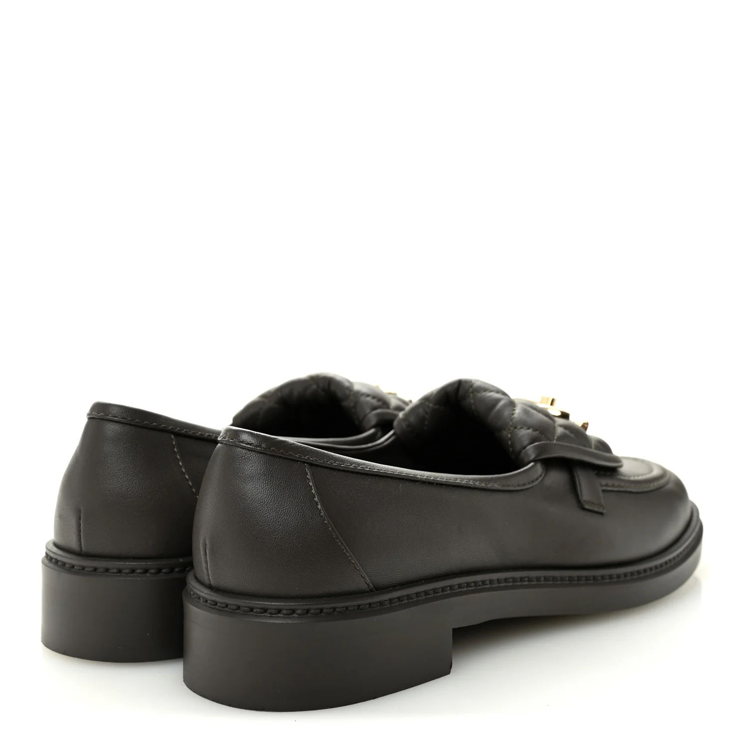Lambskin Quilted CC Turnlock Loafers 39 Dark Brown - Image 5