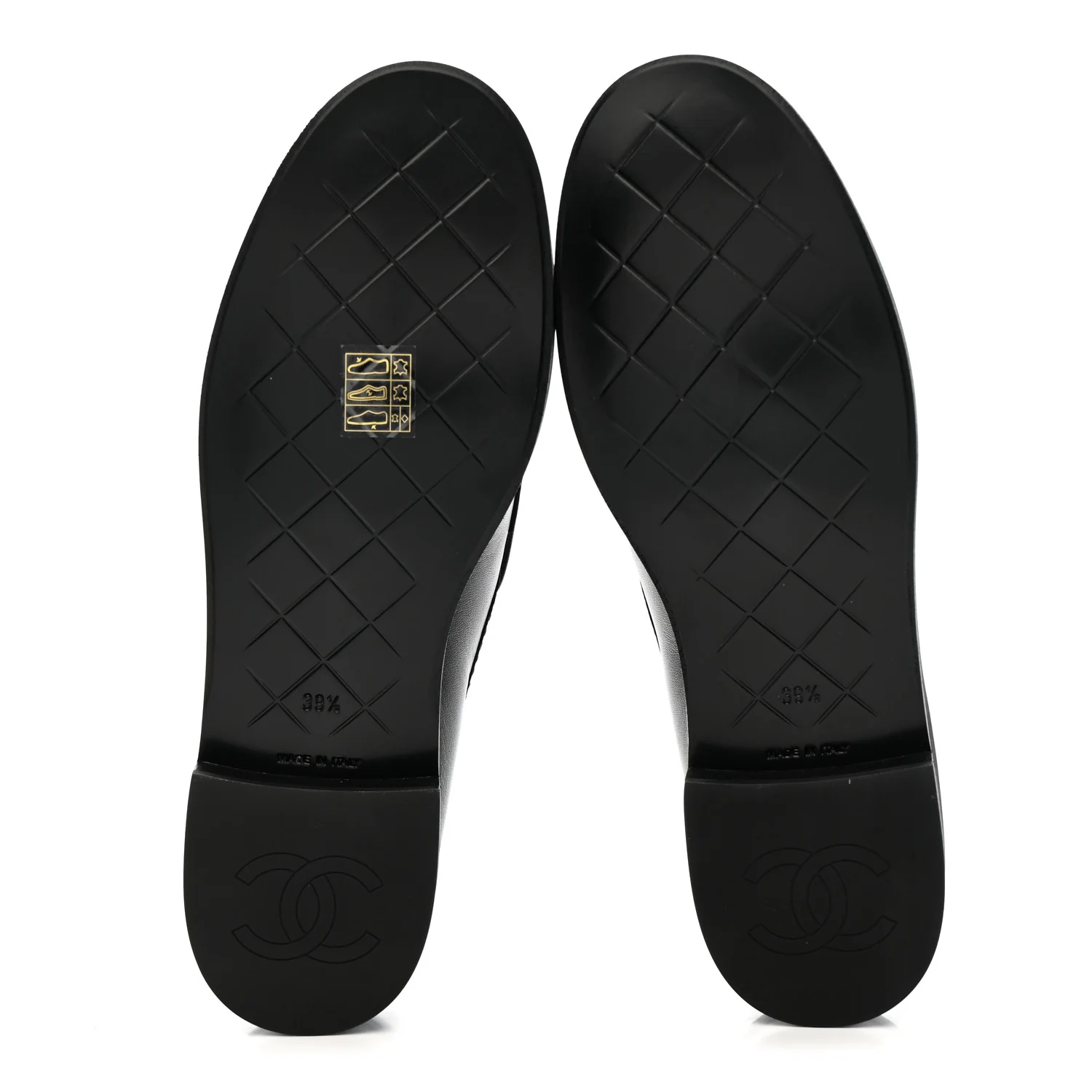 Lambskin Quilted CC Turnlock Loafers 39.5 Black - Image 6