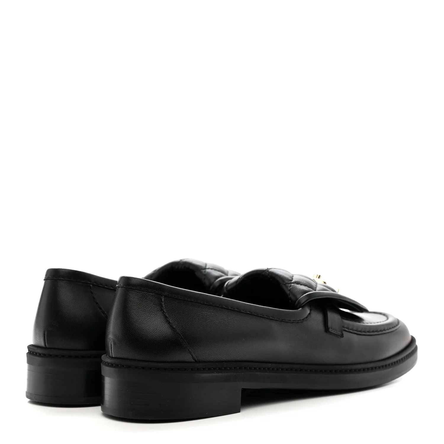 Lambskin Quilted CC Turnlock Loafers 40 Black - Image 5