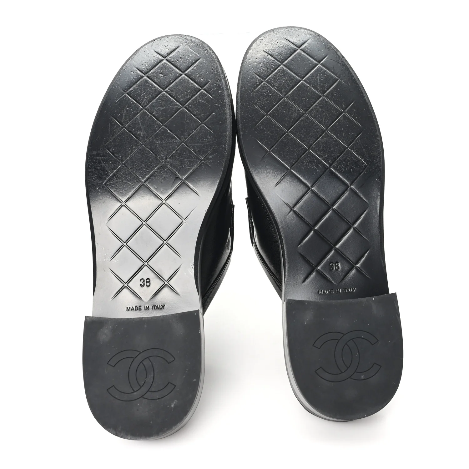Lambskin Quilted CC Turnlock Mules 38 Black - Image 6