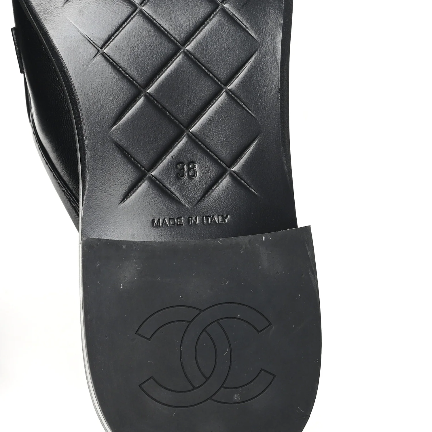 Lambskin Quilted CC Turnlock Mules 38 Black - Image 7