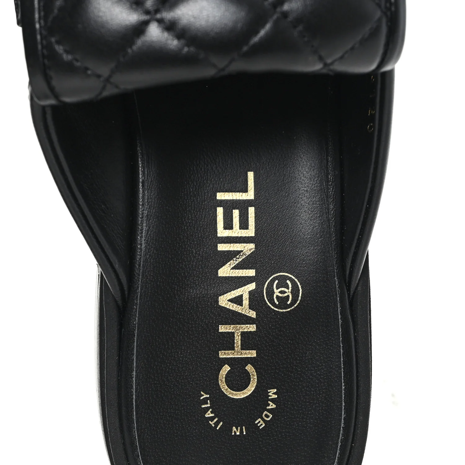 Lambskin Quilted CC Turnlock Mules 38 Black - Image 8