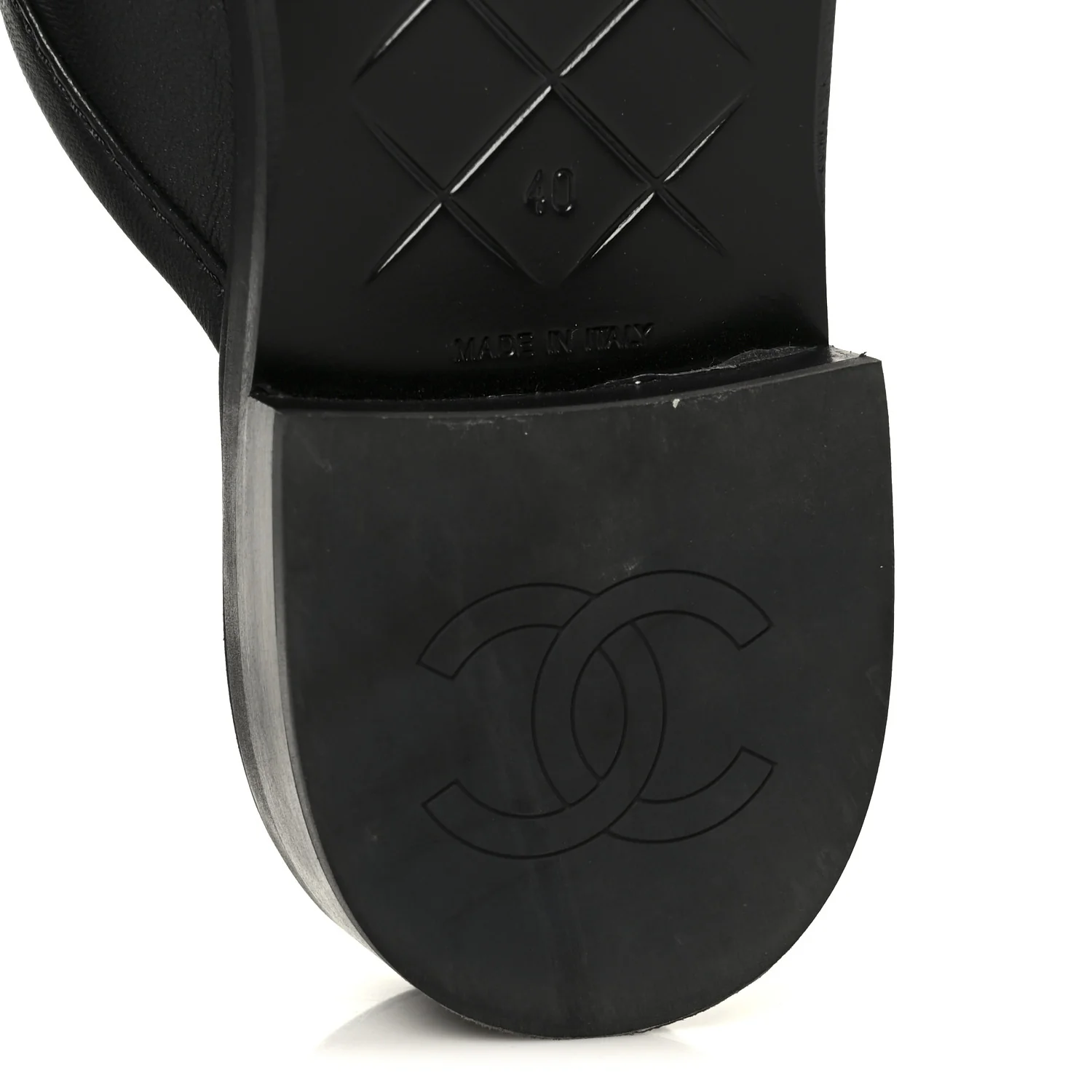 Lambskin Quilted CC Turnlock Mules 40 Black - Image 8