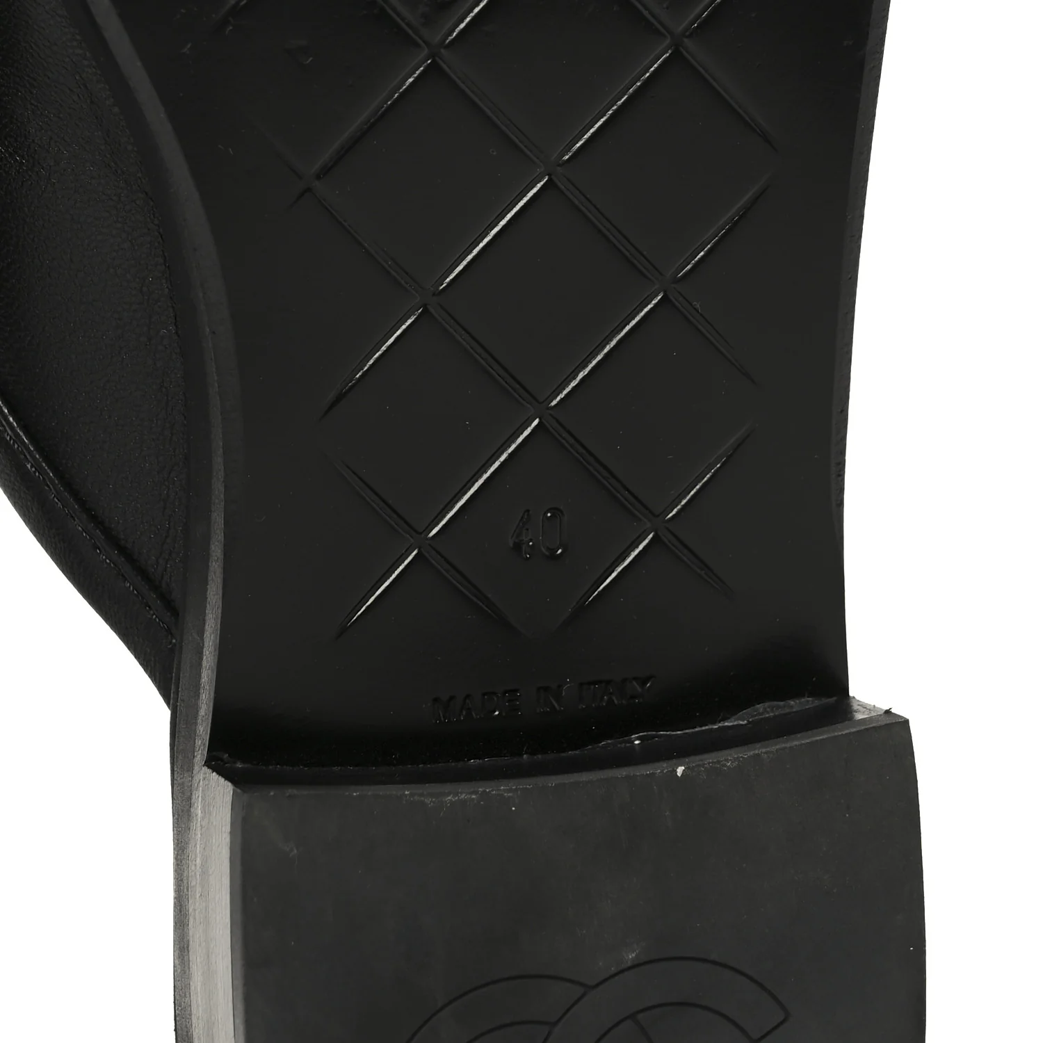 Lambskin Quilted CC Turnlock Mules 40 Black - Image 9