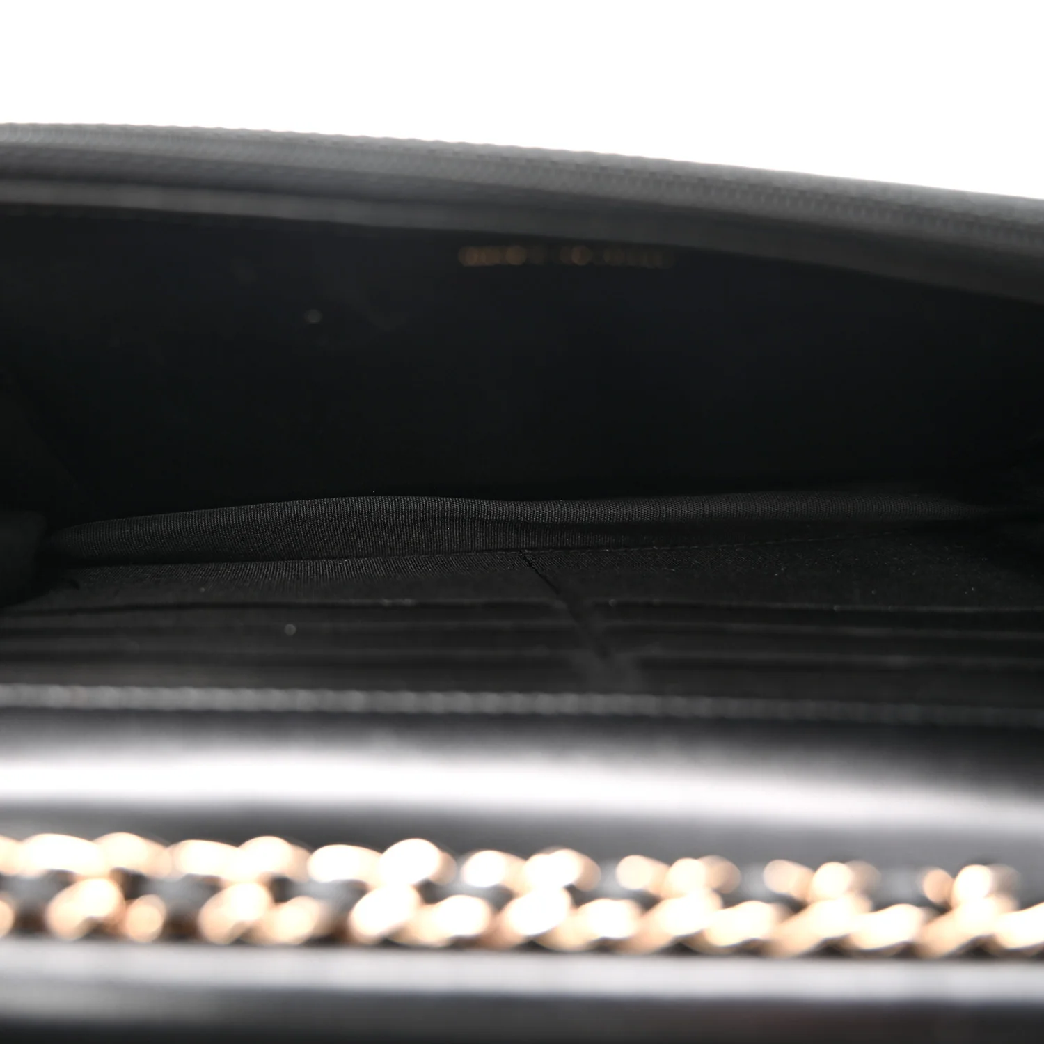 Lambskin Quilted Chain Around Wallet On Chain WOC Black - Image 5