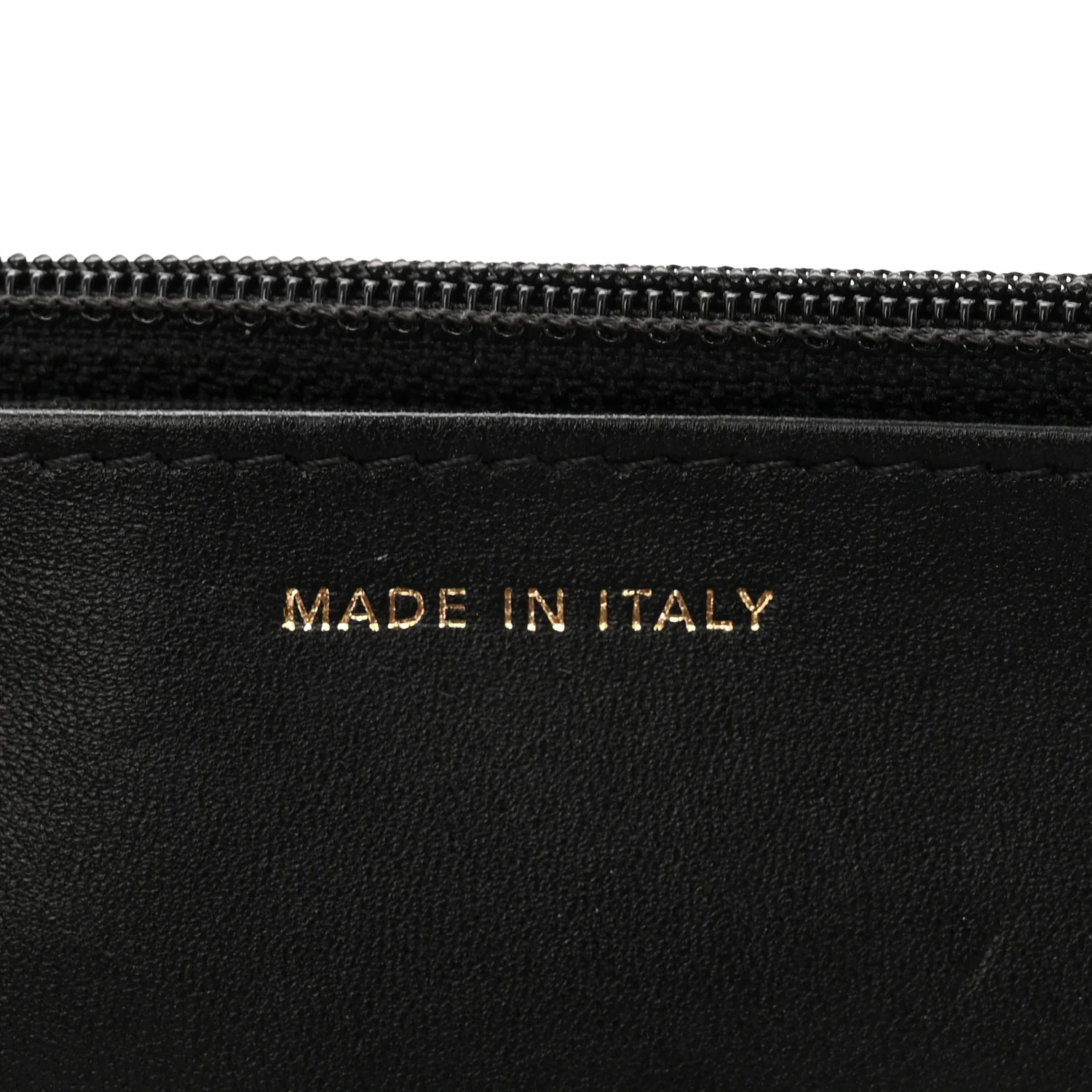 Lambskin Quilted Chain Around Wallet On Chain WOC Black - Image 7