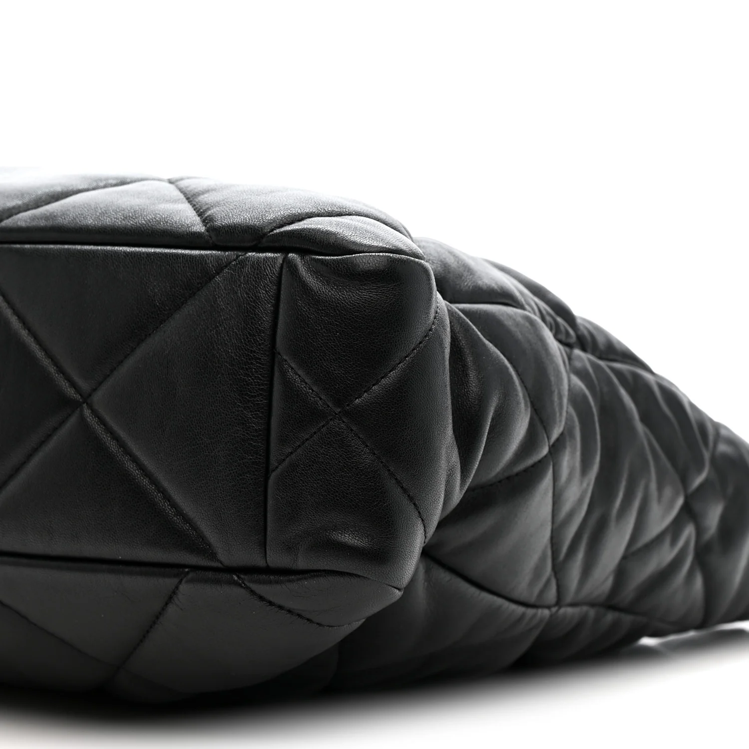 Lambskin Quilted Chanel 19 Shopping Bag Black - Image 10