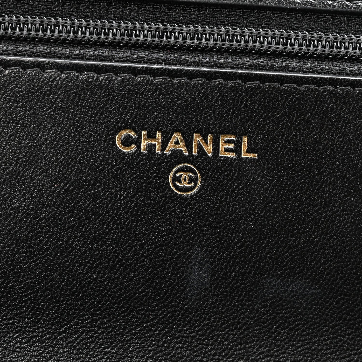 Lambskin Quilted Chanel 19 Wallet On Chain WOC Black - Image 6