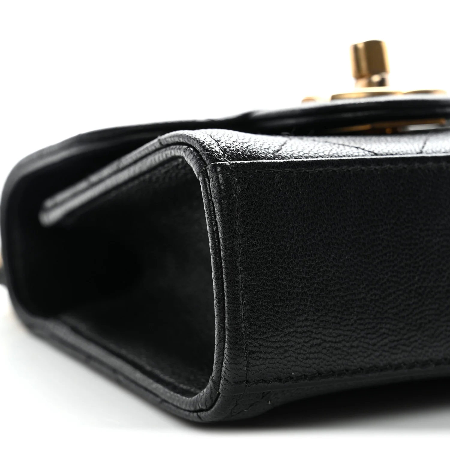 Lambskin Quilted Chic Pearls Flap Black - Image 9