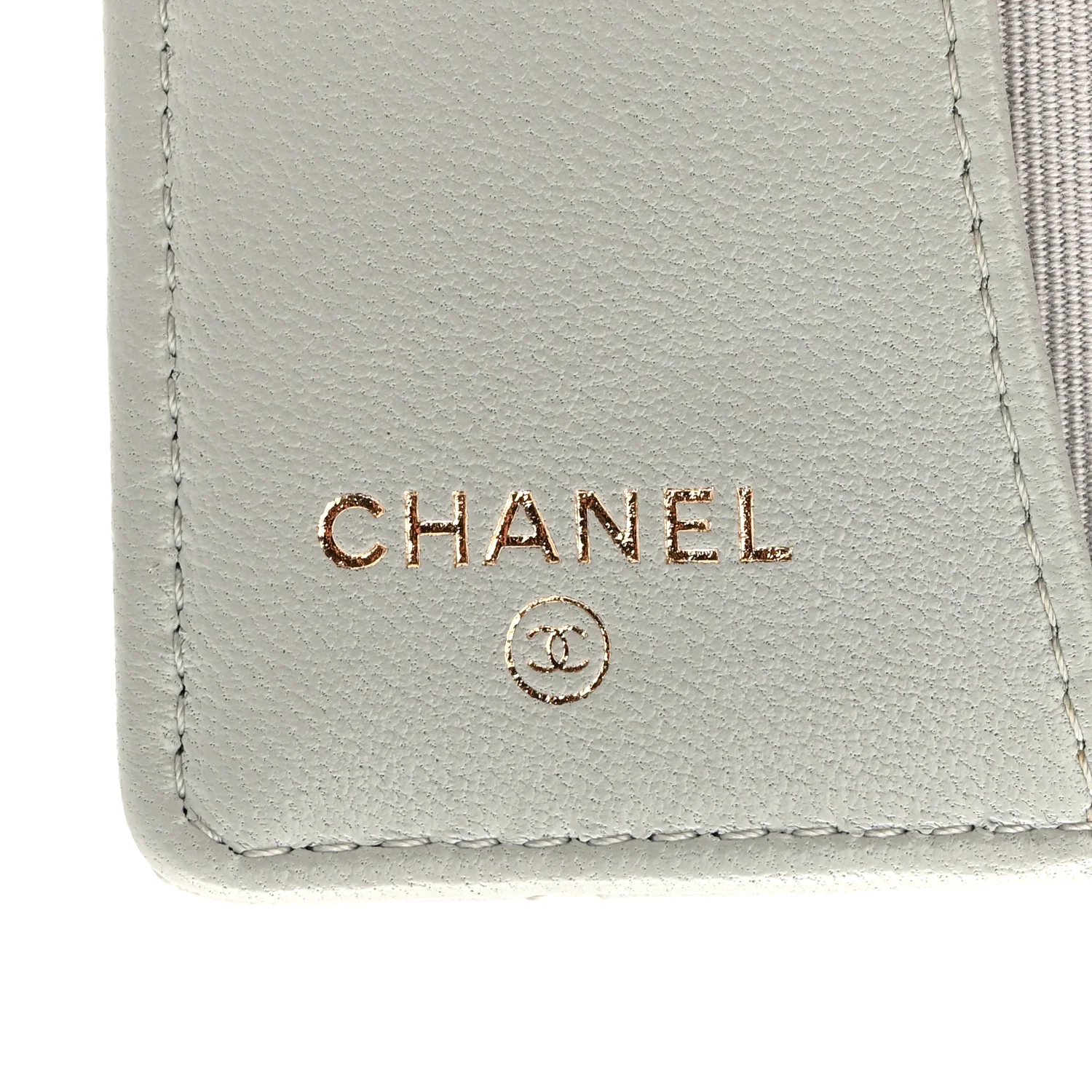 Lambskin Quilted Classic 4 Key Holder Wallet Grey - Image 6