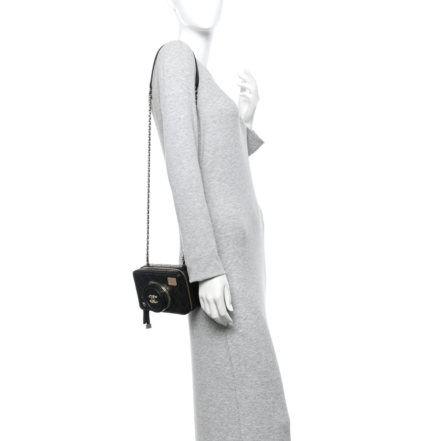 Lambskin Quilted Coco Click Bag Black - Image 2