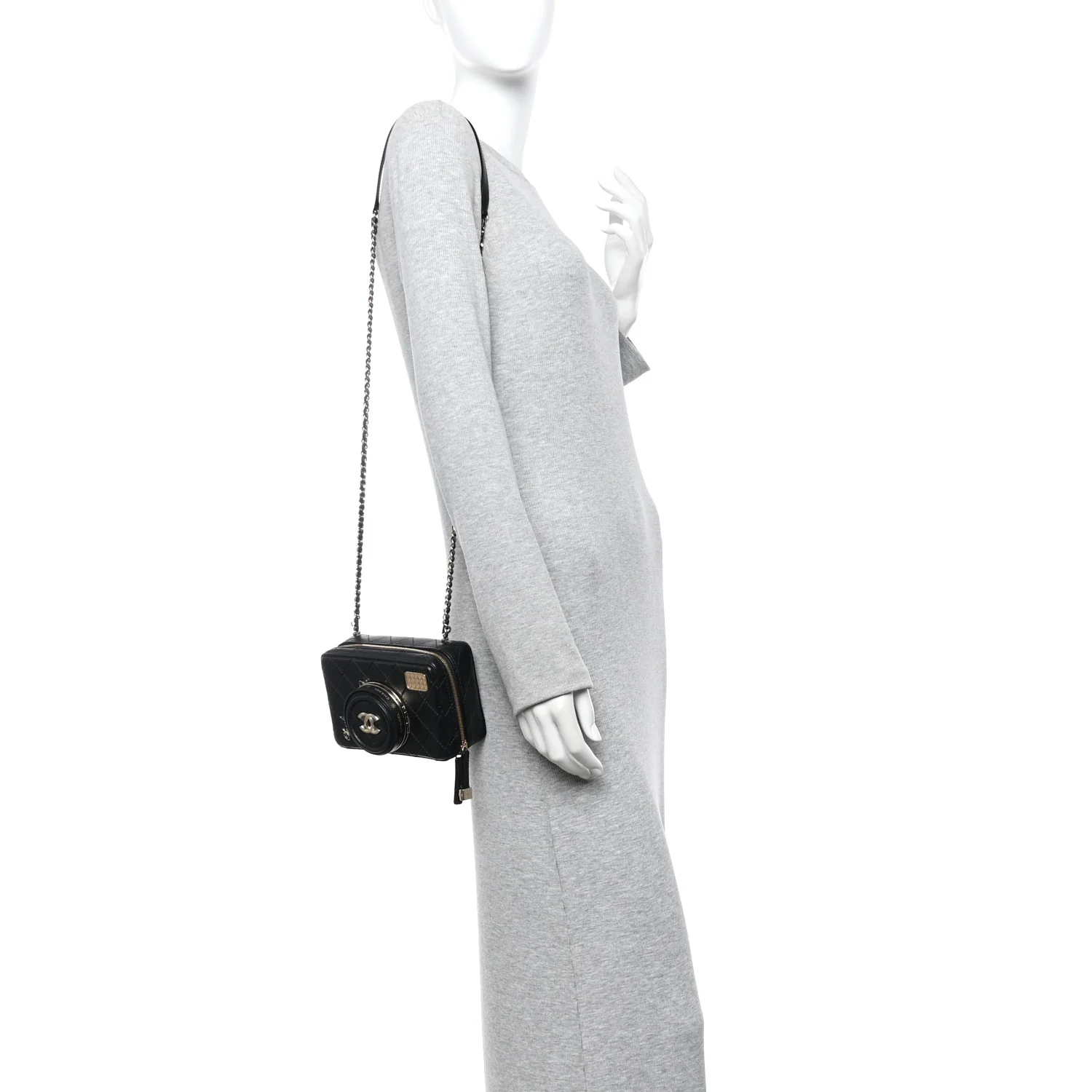 Lambskin Quilted Coco Click Bag Black - Image 2